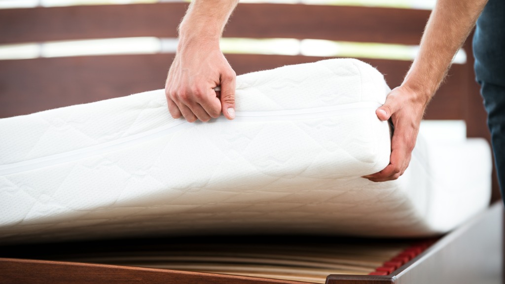 Young man near white bed picture id502287220